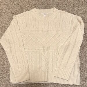 Cable Knit Cream Sweater